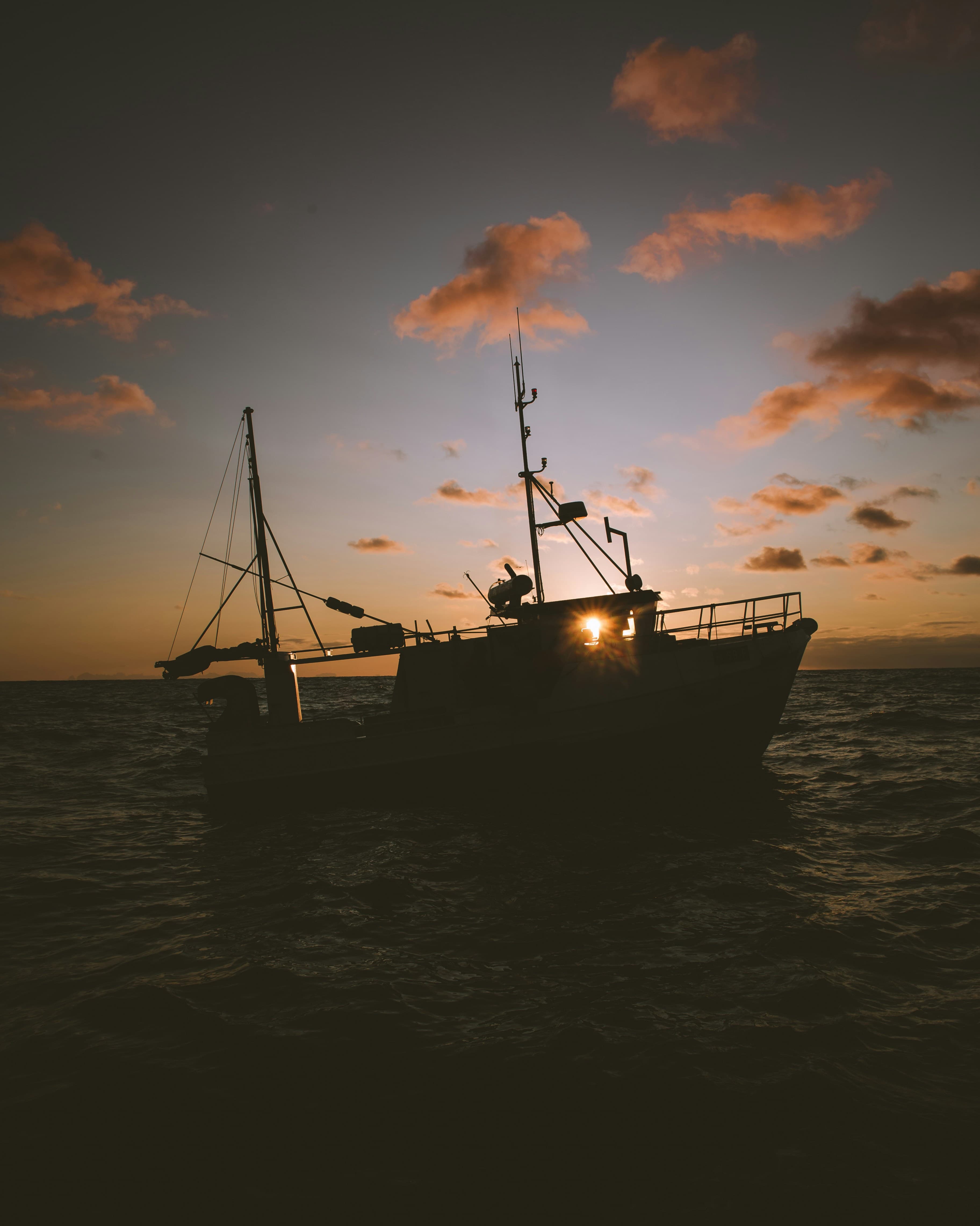 Fishing boat in ocean